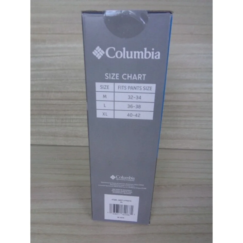 Columbia Mens‎ Leather Belt Black 1.5